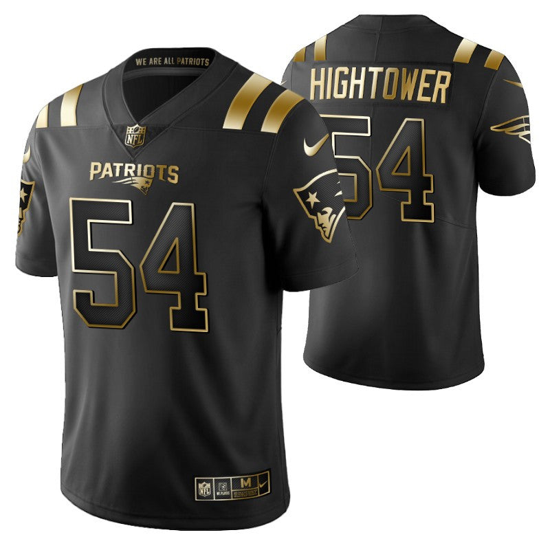New England Patriots Donta Hightower 54 2021 Nfl Golden Brandedition Black Jersey Gift For Patriots Fans