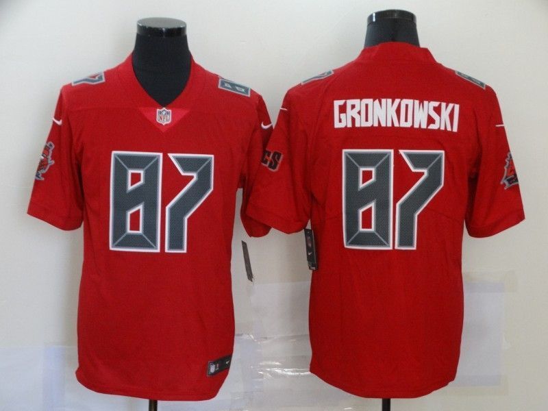 New England Patriots Rob Gronkowski 87 Nfl 2020 Red Jersey