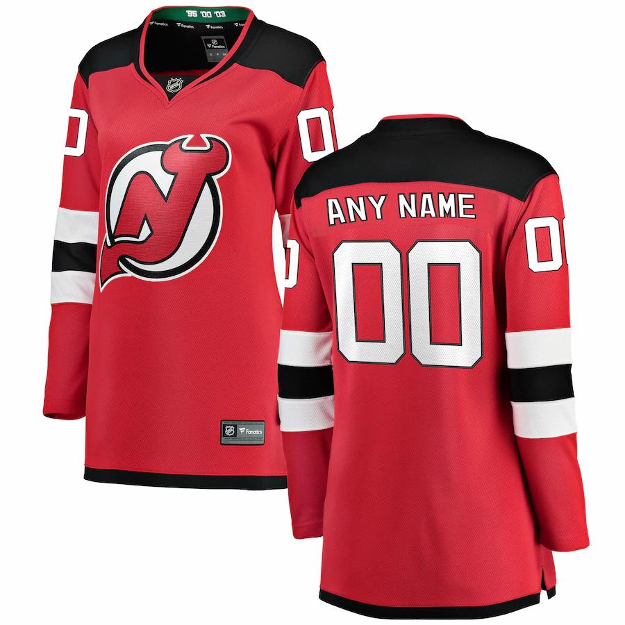 New Jersey Devils Fanatics Branded Womens Home Breakaway Custom Jersey Red