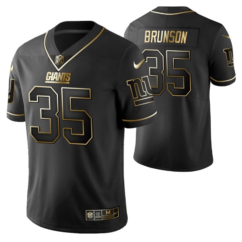 New Orleans Saints Tj Brunson 35 2021 Nfl Golden Brandedition Black Jersey Gift For Saints Fans