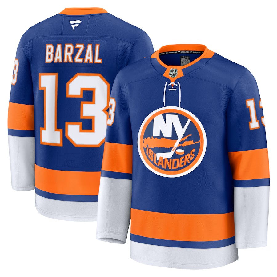 New York Islanders #13 Mathew Barzal Home Premium Jersey 2025 PremiumStitched