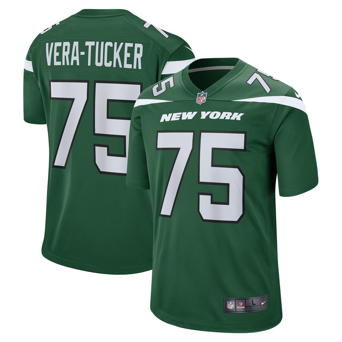 New York Jets Alijah Vera tucker Gotham Green 2021 Nfl Draft First Round Pick Game Mens Jersey Gift For Jets Fans
