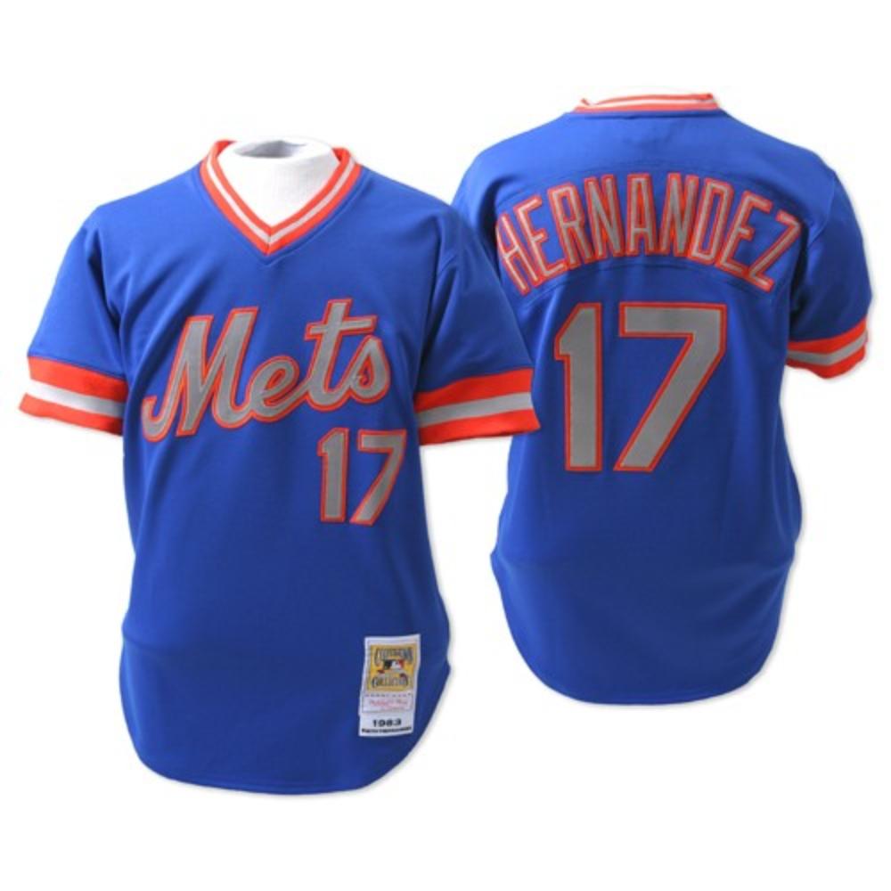 New York Mets Keith Hernandez Blue 1983 Throwback Pullover Jersey