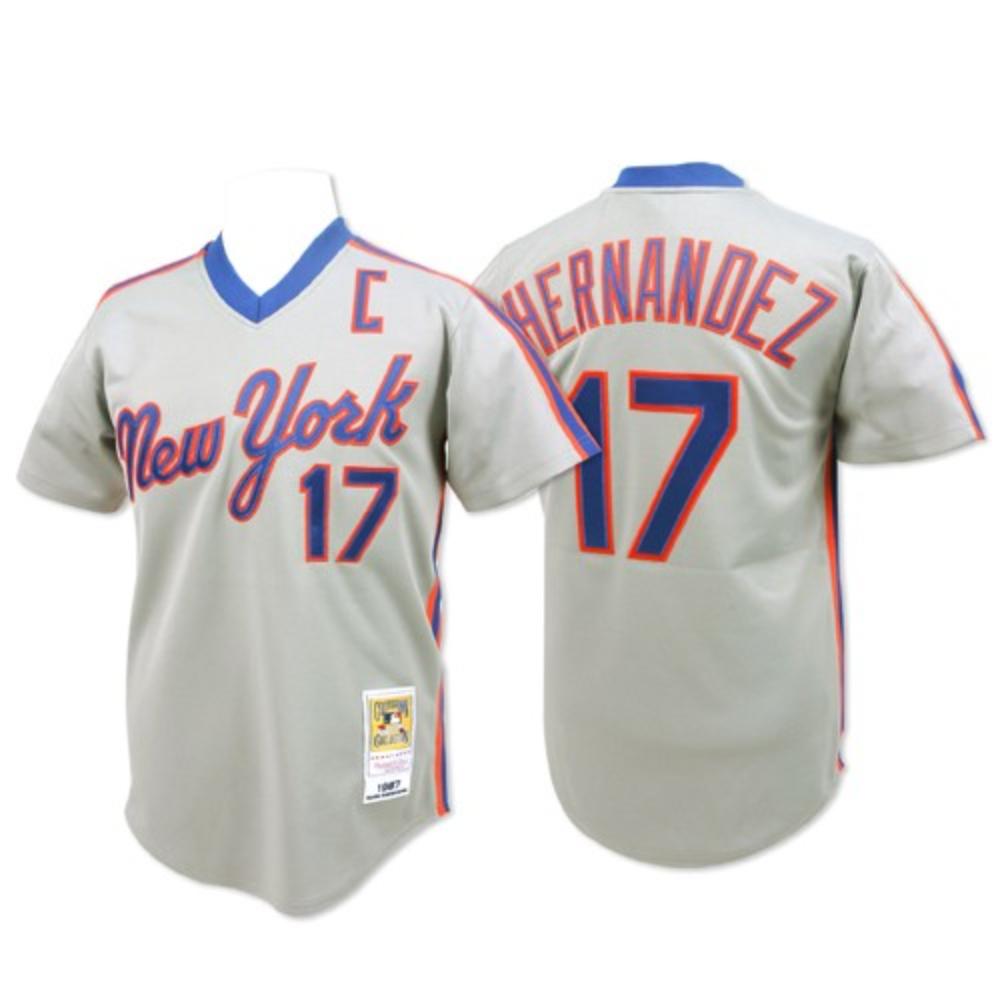 New York Mets Keith Hernandez Gray 1987 Throwback Pullover Jersey