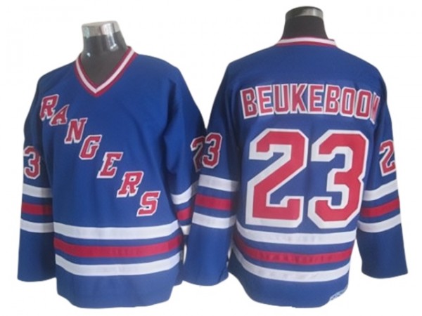New York Rangers #23 Jeff Beukeboom Blue Heroes of Hockey Alumni CCM Jersey Bl