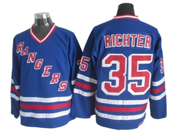 New York Rangers #35 Mike Richter Blue Heroes of Hockey Alumni CCM Jersey Blue
