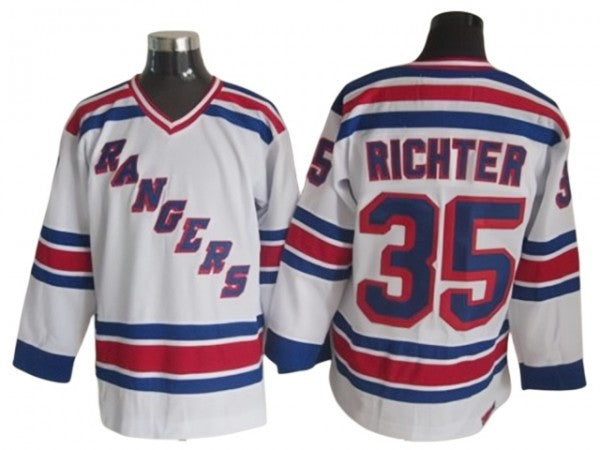 New York Rangers #35 Mike Richter Blue Heroes of Hockey Alumni CCM Jersey -White