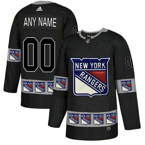 New York Rangers Custom Team Logos Fashion Jersey 1