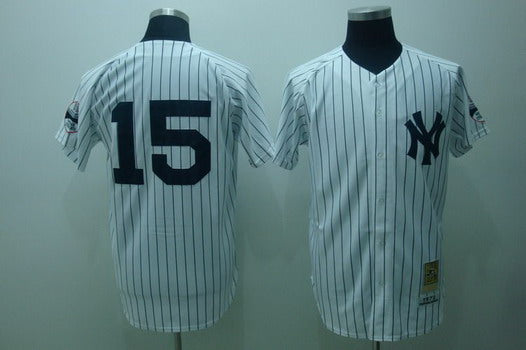 New York Yankees 15 Thurman Munson 1973 White Throwback Jersey