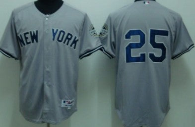 New York Yankees 25 Mark Teixeira Gray Jersey