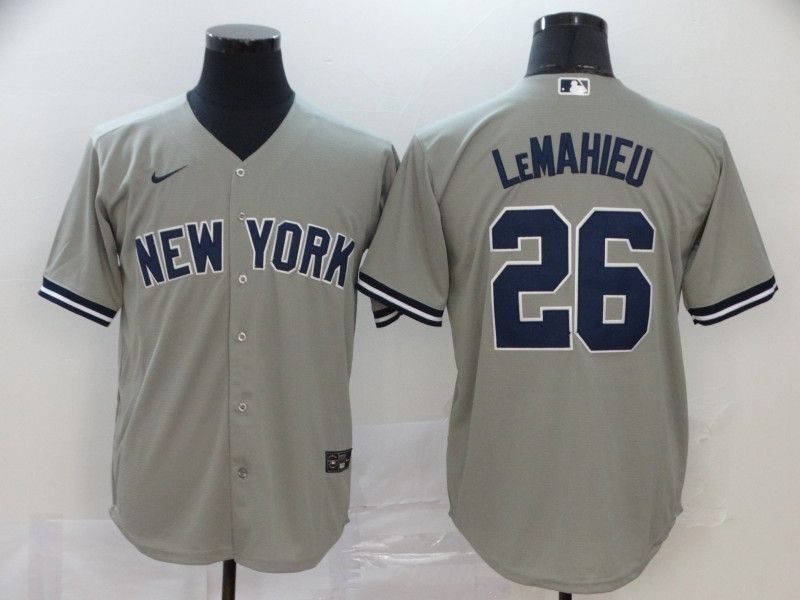 New York Yankees Dj Lemahieu 26 2020 Mlb Grey Jersey