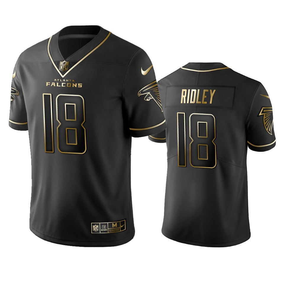 Nfl 100 Commercial Calvin Ridley Atlanta Falcons Black Golden Edition Vapor Untouchable Limited Jersey Mens