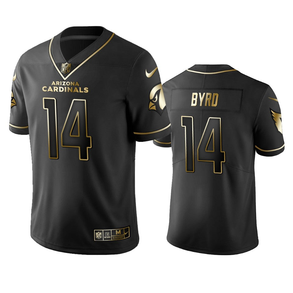 Nfl 100 Commercial Damiere Byrd Arizona Cardinals Black Golden Edition Vapor Limited Jersey Mens