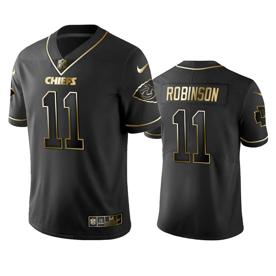Nfl 100 Commercial Demarcus Robinson Kansas City Chiefs Black Golden Edition Vapor Untouchable Limited Jersey Mens