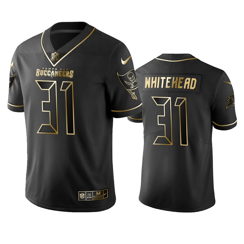Nfl 100 Commercial Jordan Whitehead Tampa Bay Buccaneers Black Golden Edition Vapor Untouchable Limited Jersey Mens
