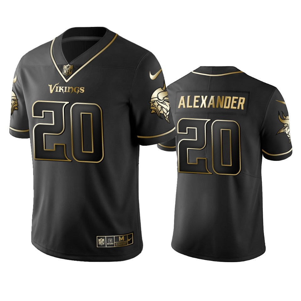 Nfl 100 Commercial Mackensie Alexander Minnesota Vikings Black Golden Edition Vapor Untouchable Limited Jersey Mens