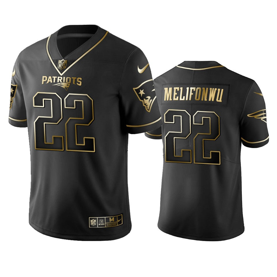 Nfl 100 Commercial Obi Melifonwu New England Patriots Black Golden Edition Vapor Untouchable Limited Jersey Mens