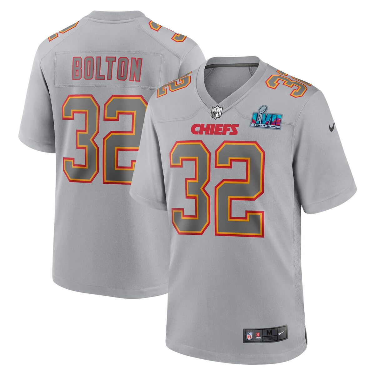 Nick Bolton Kansas City Chiefs Nike Super Bowl Lvii Patch Atmosphere Fashion Game Jersey Gray