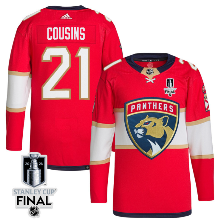 Nick Cousins 21 Florida Panthers 2024 STANLEY CUP Final Home Breakaway Jersey Me