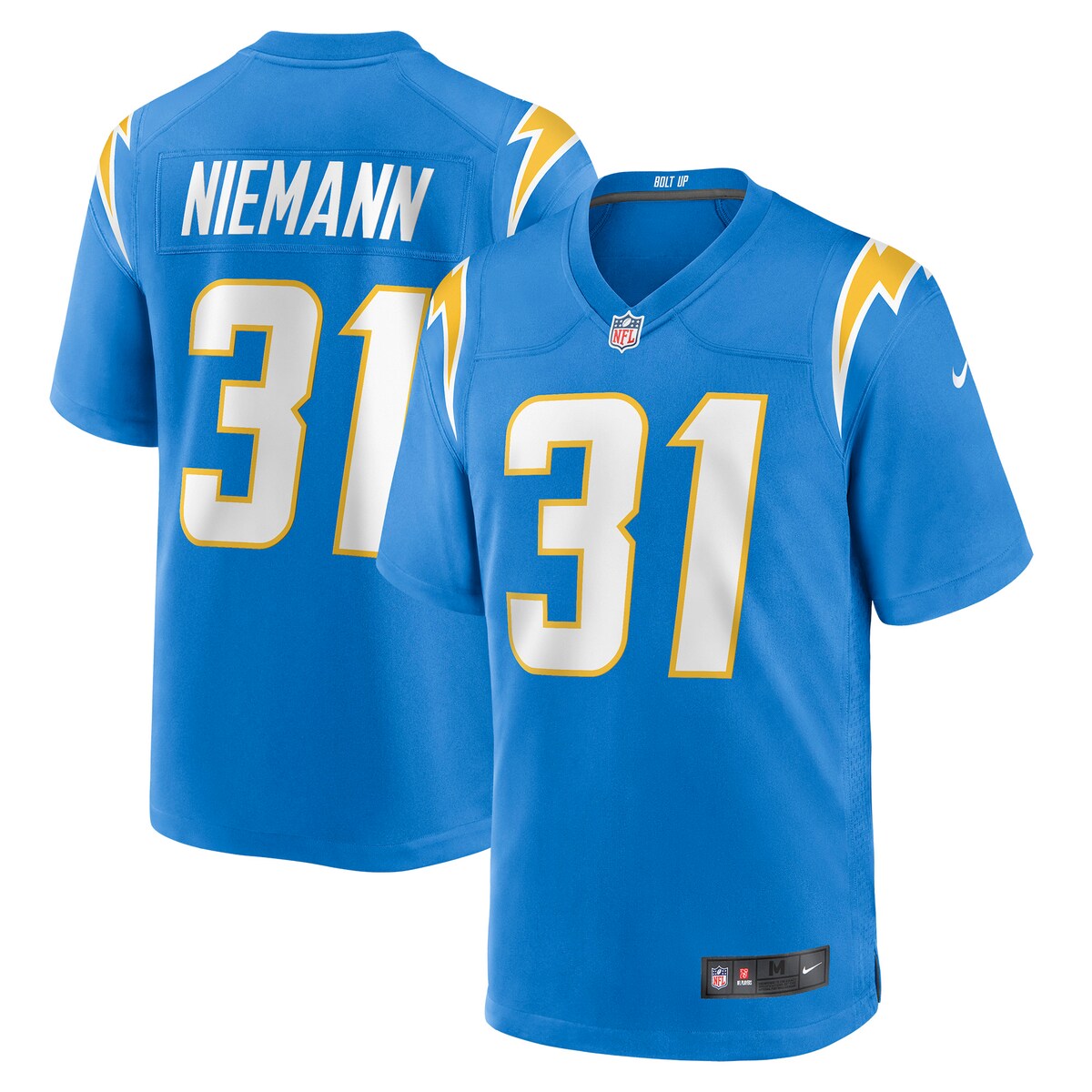 Nick Niemann Los Angeles Chargers Nike Game Player Jersey Powder Blue