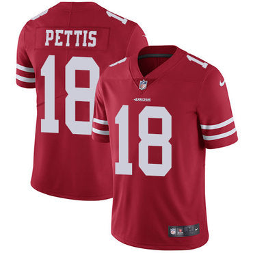 Nike 49ers 18 Dante Pettis Red Team Color Mens Stitched Nfl Vapor Untouchable Limited Jersey
