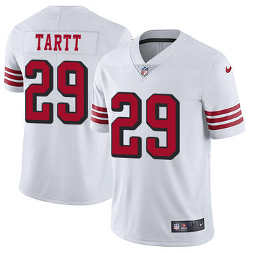 Nike 49ers 29 Jaquiski Tartt White Rush Mens Stitched Nfl Vapor Untouchable Limited Jersey
