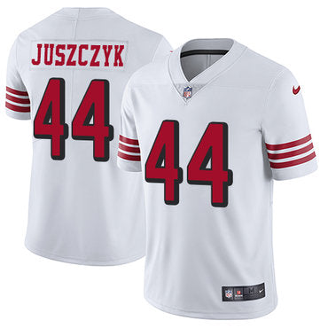 Nike 49ers 44 Kyle Juszczyk White Rush Mens Stitched Nfl Vapor Untouchable Limited Jersey