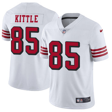 Nike 49ers 85 George Kittle White Rush Mens Stitched Nfl Vapor Untouchable Limited Jersey