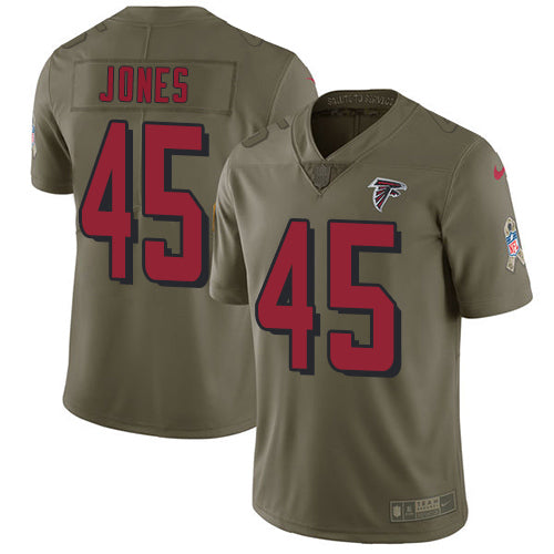 Nike Atlanta Falcons 45 Deion Jones Olive Mens Stitched Nfl Limited 2017 Salute To Service Jersey