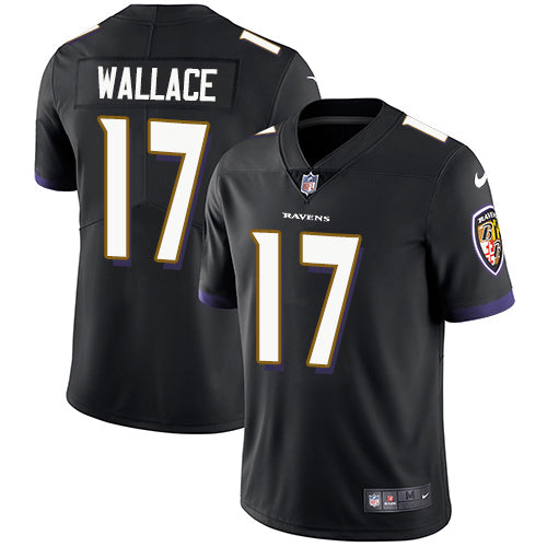 Nike Baltimore Ravens 17 Mike Wallace Black Alternate Mens Stitched Nfl Vapor Untouchable Limited Jersey