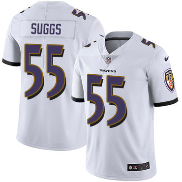 Nike Baltimore Ravens 55 Terrell Suggs White Mens Stitched Nfl Vapor Untouchable Limited Jersey