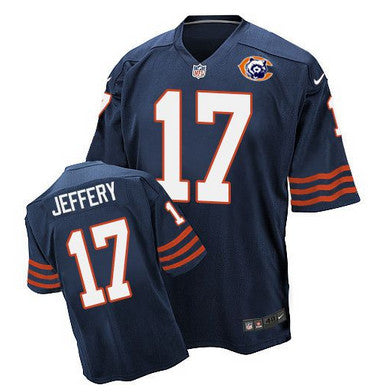 Nike Bears 17 Alshon Jeffery Navy Blue Throwback Mens Stitched Nfl Elite Jersey