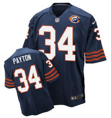 Nike Bears 34 Walter Payton Navy Blue Throwback Mens Stitched Nfl Elite Jersey