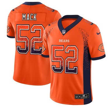 Nike Bears 52 Khalil Mack Orange Alternate Mens Stitched Nfl Limited Rush Drift Fashion Jersey