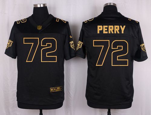 Nike Bears 72 William Perry Black Mens Stitched Nfl Elite Pro Line Gold Collection Jersey