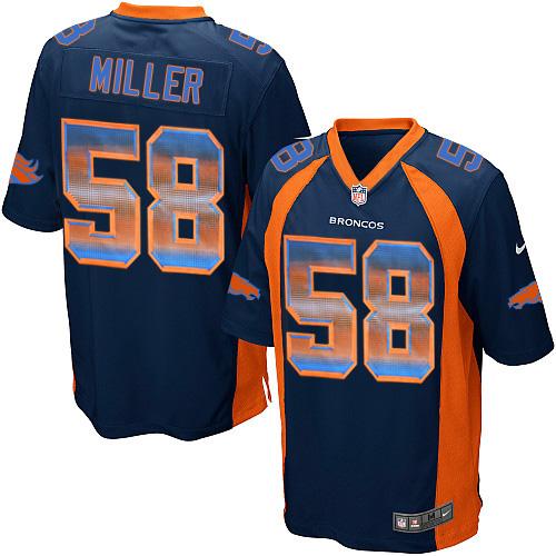 Nike Broncos 58 Von Miller Navy Blue Alternate Mens Stitched Nfl Limited Strobe Jersey