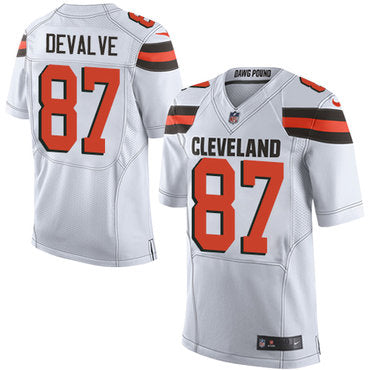 Nike Browns 87 Seth Devalve White Mens Stitched Nfl New Elite Jersey