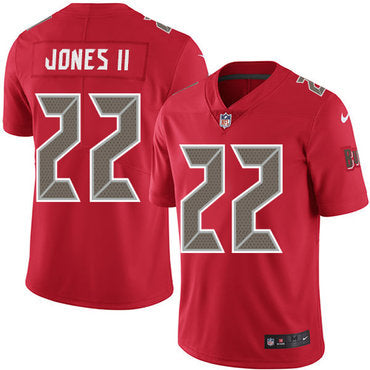 Nike Buccaneers 22 Ronald Jones Ii Red Mens Stitched Nfl Limited Rush Jersey