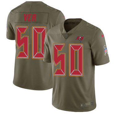 Nike Buccaneers 50 Vita Vea Olive Mens Stitched Nfl Limited 2017 Salute To Service Jersey