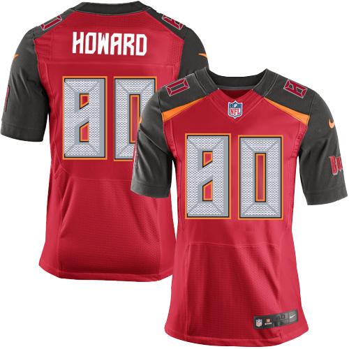 Nike Buccaneers 80 O J Howard Red Team Color Mens Stitched Nfl New Elite Jersey