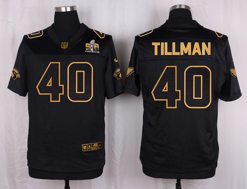 Nike Cardinals 40 Pat Tillman Pro Line Black Gold Collection Mens Stitched Nfl Elite Jersey
