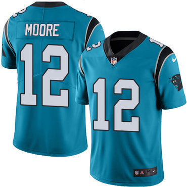 Nike Carolina Panthers 12 Dj Moore Blue Alternate Mens Stitched Nfl Vapor Untouchable Limited Jersey