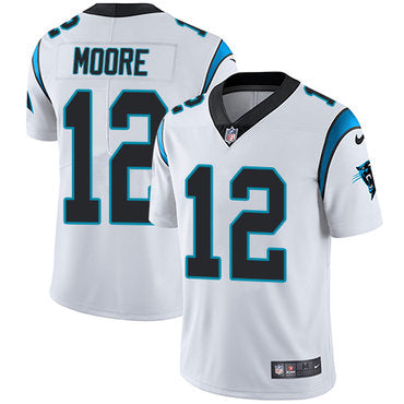 Nike Carolina Panthers 12 Dj Moore White Mens Stitched Nfl Vapor Untouchable Limited Jersey