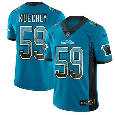 Nike Carolina Panthers 59 Luke Kuechly Blue Alternate Mens Stitched Nfl Limited Rush Drift Fashion Jersey