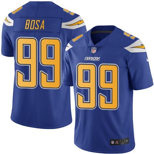 Nike Chargers 99 Joey Bosa Electric Blue Mens Stitched Nfl Limited Rush Jersey