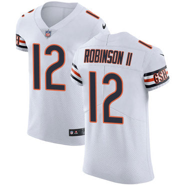 Nike Chicago Bears 12 Allen Robinson Ii White Mens Stitched Nfl Vapor Untouchable Elite Jersey