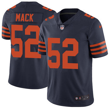 Nike Chicago Bears 52 Khalil Mack Navy Blue Alternate Mens Stitched Nfl Vapor Untouchable Limited Jersey