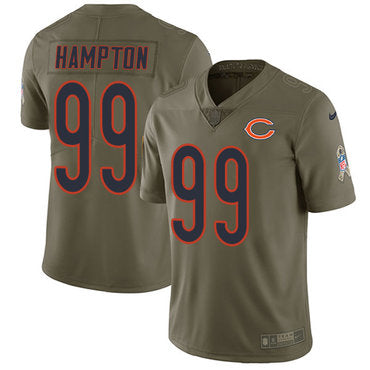 Nike Chicago Bears 99 Dan Hampton Olive Mens Stitched Nfl Limited 2017 Salute To Service Jersey