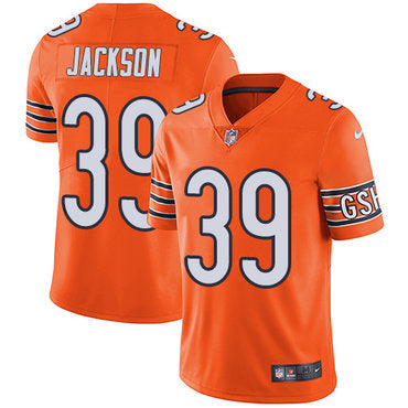 Nike Chicago Bears Mens 39 Eddie Jackson Limited Orange Rush Vapor Untouchable Nfl