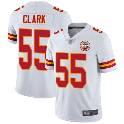 Nike Chiefs 55 Frank Clark White Mens Stitched Nfl Vapor Untouchable Limited Jersey